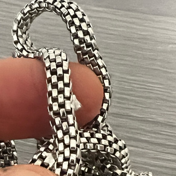 Vintage Silver Chain Bracelet with Loops, Curls - Picture 4 of 9